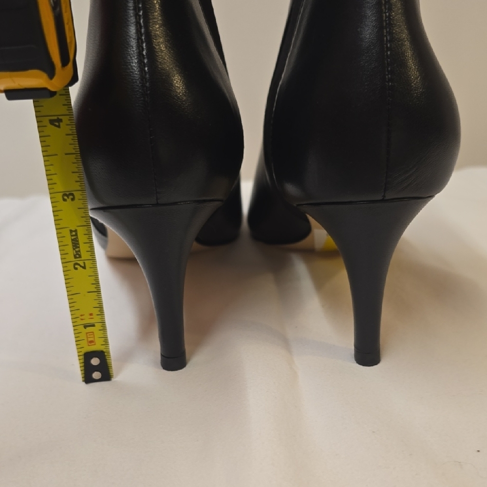 Cole Haan Black Pointed-Toe Leather Ankle Boots - Picture 4 of 9